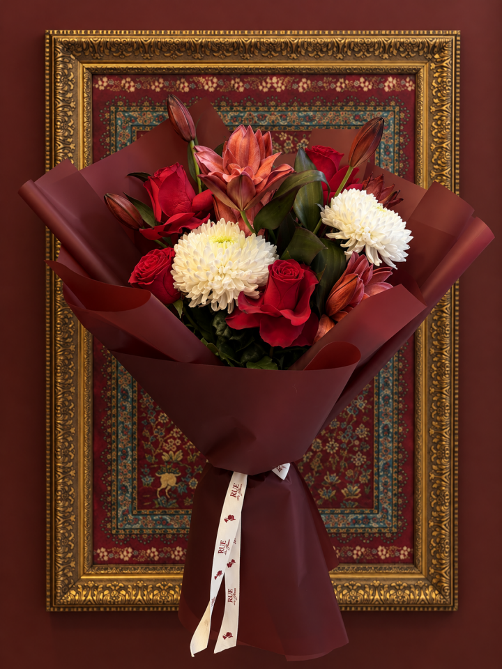 Burgundy Lilyum Buketi