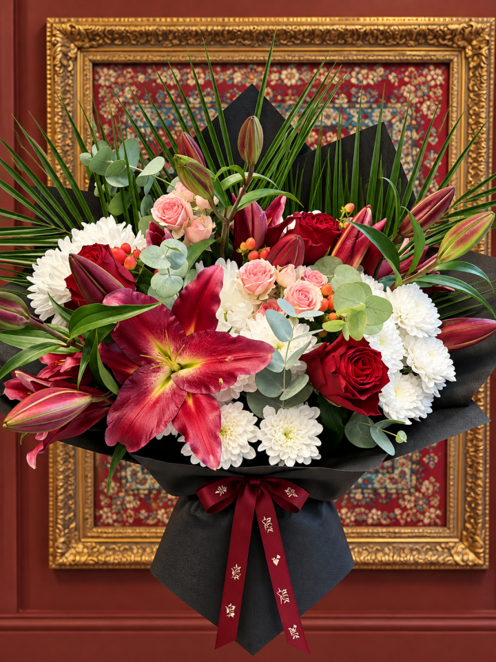 Burgundy Noir Lilyum Buketi